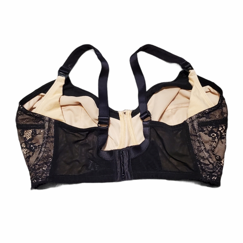 Panache 32K Breast Feeding Nursing Nude Black Lace Bra - Picture 4 of 8